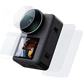 TELESIN Osmo Action 6 Uyumlu Ekran Koruyucu Seti, Osmo Action 6 i&ccedil;in Kırılmaz Ekran Seti