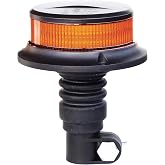 Ryme Automotive - Rotary LED Flash Amber Approved R65, Universal DIN Connection Base for Tractors, Cranes or Special Transpor