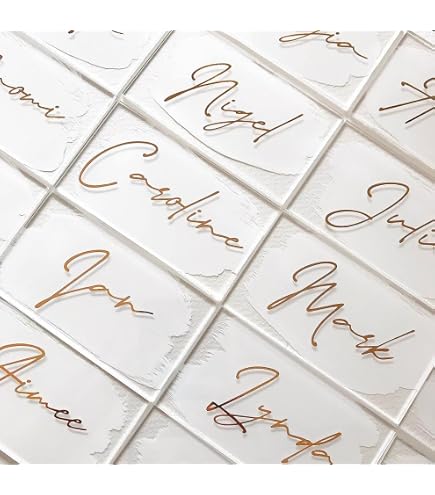 100 Stück Acryl Tischkarten – Transparent, Matt, Für Hochzeit, Sitzplan, DIY