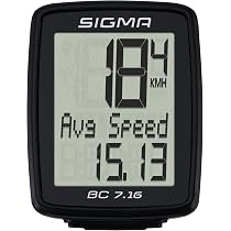 SIGMA SPORT BC 7.16 Fahrradcomputer, Schwarz, One size, 07160 Sport & Freizeit