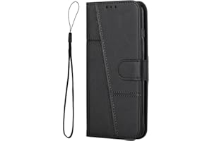 EVERAINY-EU Everainy Cover Compatibile per Xiaomi Redmi Note 11S/Note 11(6.43") Silicone Pelle Libro con Corda Bumper Motivo Flip Portafoglio Case Antiurto Resistente Magnetica Protettiva Custodia (Nero)