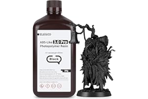 ELEGOO Resina ABS-Like 3.0 Pro, Resina para Impresora 3D con Baja Viscosidad y Alta Precisión, Mayor Resistencia al Calor y Resistencia a los Arañazos,Resina 3D para Impresión 3D LCD/DLP, Negro 2000G