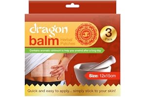 Dragon Balm Herbal Patches (Bundle of 3 Packs) Ancient Chinese Herbal Remedy 12 x 15 centimetres
