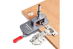 Umelee 35mm Scharnierlehre, Türschrank-Scharnierlehre, verdeckte Scharnierlehre, Bohrlochstanze Genaue Verriegelung Holzbearbeitung Dübellehre Bohrerführung Locator für DIY Holzbearbeitung