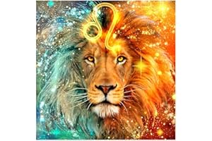 DCIDBEI Diamante quadrato 40x40cm square diamond painting 5D fai da te bambini quadrato leone ricamo a punto croce immagine quadrata pittura con i numeri painting by numbers puzzle con strass adulti