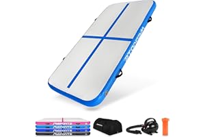 MSPORTS Air Track-matta 10 cm – uppblåsbar gymnastik- och tumblingsmatta för gymnastik, cheerleading, yoga och fitness – 5 st