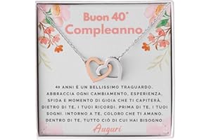 Bramart Collana Donna Compleanno Laurea Finitura in Oro, Argento Idee Regali per lei Festa Evento speciale - Cofanetto con DEDICA incluso