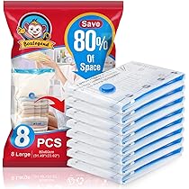 Sacchetti Sottovuoto Viaggio 15 Pezzi - Per Vestiti Da Arrotolare - Senza Aspiratore