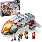 LEGO Marvel Hoopty 76232-8 Yaş ve &Uuml;zeri Kız ve Erkek &Ccedil;ocuklar i&ccedil;in S&uuml;per Kahraman Hediyesi Fikri, Uzay Gemisi ve 3 Minifig&uuml;r 