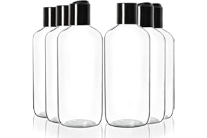 Youngever 10 Pacchi Bottiglie Vuote di Plastica 250ML, Bottiglie da Viaggio, Flaconi per Cosmetici (Black Lid)