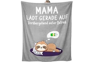 Unictop Geschenk für Mama, Lustig Geschenk für Mama Kuscheldecke zum Muttertag Geburtstag Valentinstag Weihnachten, Geburtstagsgeschenk für Mutter Frauen von Tochter Sohn 1.3 * 1.5 M