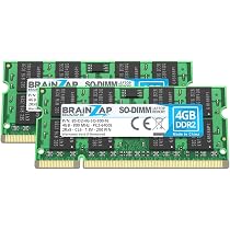 BRAINZAP 8GB DDR2 RAM Kit – 2x 4GB SO-DIMM – PC2-6400S – 800MHz – CL6 – 1.8V – Voor Laptops En Notebooks – Levenslange Garantie