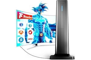 BIGEFEIXU Antena de TV Interior 2025 - Antena Freeview con Recepción de +360 Millas, Base Magnética, para Smart TVs, Compatible con 4K 1080P y Canales Locales, Incluye Cable Coaxial de 5m