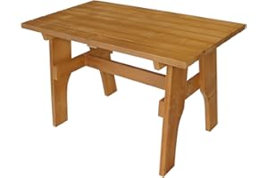 TPFGarden Gartentisch DRIEBURG 72 x 120cm aus Kiefer massiv, Farbton: Hellbraun imprägniert | Holz von höchster Qualität