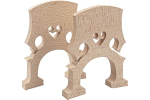 Yootones - Ponte per violoncello 3/4 e 4/4, in legno d'acero, autoregolante, compatibile con accessori per strumenti musicali per violoncello, 2 pezzi