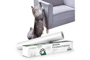 LANBEIDE Kratzschutz Sofa Katze,Kratzschutz Katze Tape Kunststoffabdeckung Selbstklebend Klar Flexibel Sofa Guard Einseitig Klebend Abschreckend Training Tape (30cmx3m)