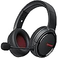 BINNUNE BW02 Wireless Gaming Headset with Microphone for PS5, PS4, PC, NS, Mac, 7.1 Crystal-Stereo Bluetooth Headphones, PS5 Headset Wireless 2.4GHz with Lossless Audio, 40 Hr Battery - Black/Red