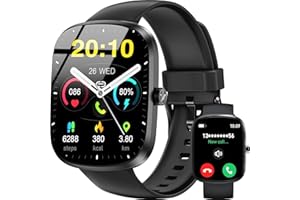 OUKITEL Smartwatch Herren Damen (Anruf Annehmen/Tätigen), 1.91" HD Touchscreen Smart Watch mit Herzfrequenz, 140+Sportmodi Fitnessuhr mit Schlafüberwachung/SpO2, IP68 Wasserdicht für iOS Android