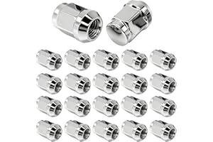 BAIFULAI 20 x dadi per ruota M14 x 1,5, cromati per dadi chiusi, per Ford Toyota, Honda, Mazda, argento (altezza 35 mm)