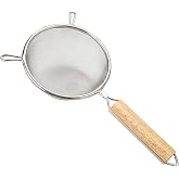 Promosyonca Metal Saplı Yuvarlak Mutfak S&uuml;zgeci, İnce &Ouml;rg&uuml;, 3 Farklı Ebat (14 cm)