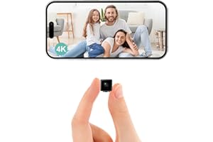 EKJANEPE Mini Camera Spy, 4K HD Hidden Cam Wireless WiFi Indoor Security Tiny Camera, Long-lasting Battery Nanny Cam with Night Vision, Motion Detection, Wide Angle, APP Control for Home