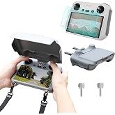 RC 2 Denetleyici G&uuml;neş Hood Kapağı Dji Mini 5 Pro/Mini 4 Pro/Hava 3s Drone, 2 adet Ekran Koruyucu ile, RC 2 Tam Ekran Joystic