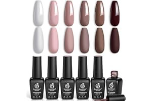 BEETLES GEL POLISH Beetles Autumn Gel Nail Polish - Coffee Café Chocolate Brown Neutral Beige Mauve White Colour Nail Art Design Soak Off Gel DIY Manicure Kit Beauty Gift for Women