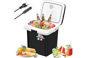 ‎WOLTU WOLTU Kühlbox Auto 30L Elektrisch 12v 230v, Zum Kühlen und Warmhalten, Camping Kühlschrank für Auto und Steckdose mit USB, Thermobox, Kühlbox Klein für LKW, Strand, Picknick, Beach, Schwarz