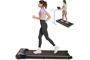 ‎UREVO UREVO Stoßdämpfend Laufband, 1-6km/h Kompaktes Design Walking pad mit Fernbedienung und LED-Anzeige, Tragbar Laufband Schreibtisch für Zuhause/Büro
