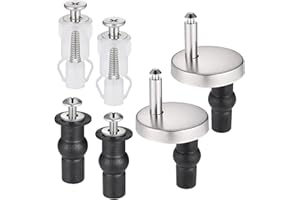 NUCALT Pack of 6 Toilet Seat Fixings Screws for Toilet Seat, Replacement Parts Toilet Seat Repair Parts Stainless Steel Toilet Seat Screws Accessories Universal Attachment