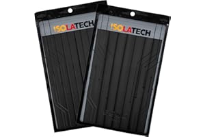 ISOLATECH tubo termoretráctil 3:1 set sin adhesivo negro Ø12mm 2.0 metros en 10pcs x 20cm y Ø15mm 1.4 metros en 7pcs x 20cm para aislamiento de cable USB UV resistente sin etiquetar reparación