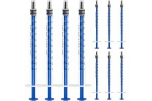 OFFCUP Kunststoff Spritze, 10 Stück Einwegspritzen 1ml, Futterspritze, Plastiktube, für Kleine Haustierfütterung Motoröl oder Bremsflüssigkeit [Nicht medizinische Verwendung]