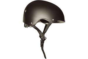RiuScooter Casco para Patinete Eléctrico y Patinaje, Negro, Talla M, Ajustable, con Correas de Seguridad, Interior Acolchado