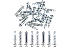 Glarks Heavy Duty Acier zingué Molly Boulon creux disque mural Ancre Vis Assortiment kit, M4x32, 30