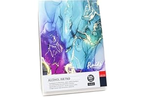 ARTSERVICE-TUBE Alcohol Ink Block, Alcohol-Tinte Block, Alkohol-Tinte Papier, Bogenware, 525g/m² (17x 24 cm Block)