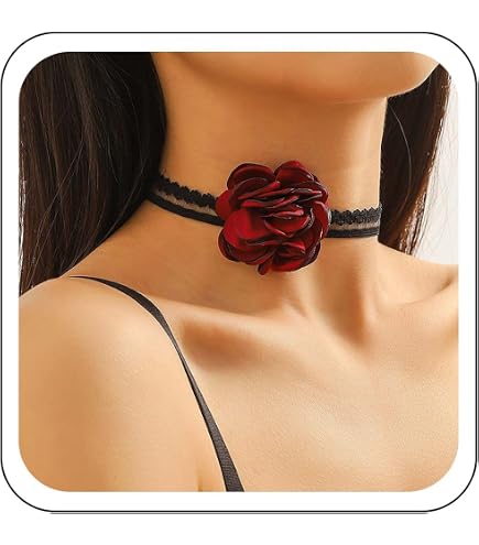 Bydezcon Collier Ras Du Cou Fleur Acrylique - Bijou Minimaliste Pour Femme Et Fille