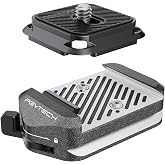 PGYTECH Arca-Swiss V2 Quick Release Plate &amp; Clamp, with 1/4"-3/8" Thread for Sony/Nikon/Fuji/dji Change Between Tripods/Gimba