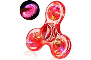SCIONE Fidget Giocattoli Luminoso Fidget Spinner per Bambini LED Cristallo Ansia Anti-Stress Autismo Fidgets Migliore edc Giocattoli a Mano Rosso
