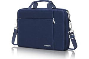 Ferkurn Laptop Bag Case for Women Men, Messenger Briefcase Computer Bag with Shoulder Compatible with Macbook Pro/Air, Dell XPS Latitude, HP Pavilion, ASUS, Acer, Samsung, Blue, 15 15.6 16 Inch
