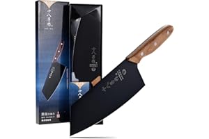 SHI BA ZI ZUO Chiński Tasak do Warzyw do Kuchni Nóż Kuchenny ze Stali Nierdzewnej z Ergonomiczną Drewnianą Rękojeścią