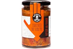Razvan Idicel | traditionell rumänischer Aufstrich mit Aubergine & Paprika "Zacusca de vinete" 350 g - vegan, über Holzfeuer gekocht, herzhaft als Dip, Sauce oder zum Verfeinern von Gerichten