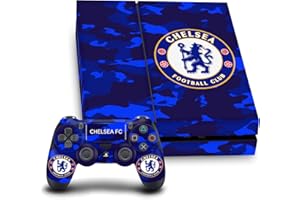 Head Case Designs Officially Licensed Chelsea Football Club Camouflage Mixed Logo Vinyl Sticker Gaming Skin Decal Cover Compatible With Sony PlayStation 4 PS4 Console and DualShock 4 Controller Bundle
