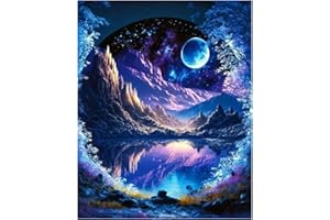 Daisen Art Peinture Par Numero Adulte, Peinture Numero Adulte, Peinture Acrylique pour Adultes Peinture Numero Avec Peintures et Pinceaux Planète de Rêve 40×50cm
