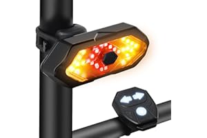 EBUYFIRE Luz Trasera Bicicleta Inteligente Recargable USB, Super Luz Bicicleta Trasera, 5 Modos, Impermeable IP65, Faro Trasero Bici para Máxima Seguridad de Ciclismo