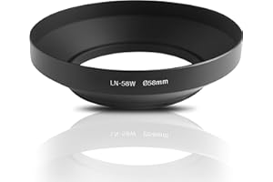 ARES FOTO Lens Hood. Pare-Soleil avec Filetage pour objectifs Grand Angle. Fabriqué en métal de Haute qualité. pour Nikon Sony Canon Olympus Fujifilm Tokina Sigma Tamron Panasonic Leica (58mm)