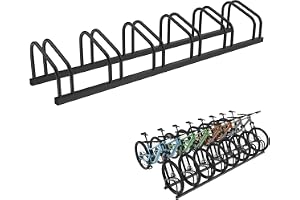 HENGMEI Cykelställ för 6 cyklar stål flera stativ hjulavstånd för 30–65 mm däckbredd strykparkering, cykelparker, golv, väggm