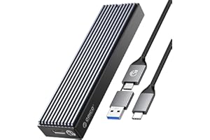 ORICO Carcasa SSD M.2 NVMe, Adaptador Externo USB C USB 3.2 Gen2 10Gpbs a M.2 PCIe Caja para Discos Duros 2230/2242/2260/2280 M-Key, con UASP-M2PV