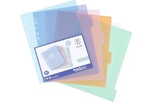 Viquel - Lot de 6 Intercalaires en plastique format A4 Maxi (24,5x30,5cm)