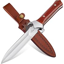 Joker Jagdmesser CC67 Botero – 12 Cm Klinge, Hirschgeweihstiel, Molybdän-Vanadium-Stahl, Mit Leder-Nylon-Scheide