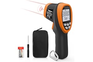 AIOMEST Infrarot Thermometer temperaturmessgerät, AI-1500 Digital Laser thermometer -58℉ ~ 2732℉ (-50℃ ~ 1500℃) Nicht Menschliches Körperthermometer - für Kochen/Barbecue/Gefrierschrank/Industrie